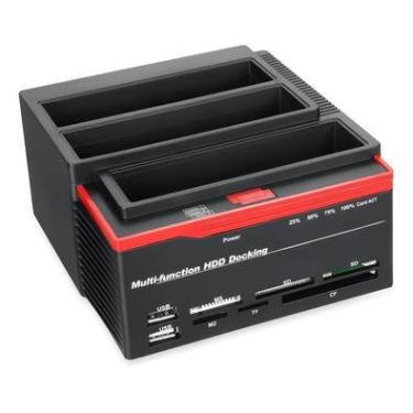 Imagem de Dock Station Hdd Ide 2 Sata Multifuncional Leitor De Cartão Triplo