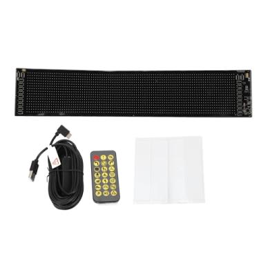 Imagem de Exibição de LED programável Bluetooth Rolagem Publicide LED SIGN 16X96 PIXELS IP65 Resistente à água 23.4x4.7in USB 5V para Shops Bars Reuniões festivas PCB de silicone preto