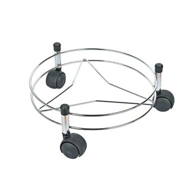 Imagem de Suporte para Botijão de Gás Aço Cromado Tubular Reforçado 30cm - Araminas