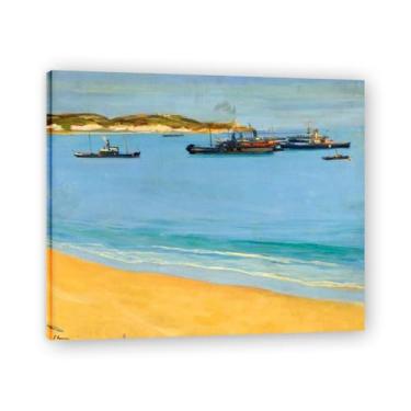 Imagem de Arte em tela Early Morning John Lavery Classic Realist Portrait & War Scene – Arte irlandesa decoração de parede para casa emoldurada 30x36 cm