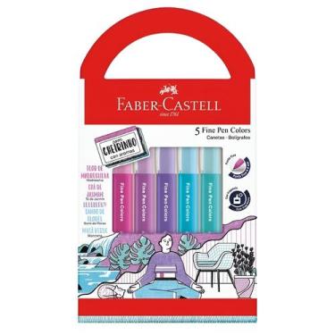 Imagem de Caneta Fine Pen Colors Faber-castell 0.4Mm Relaxa e Reequilibra 5 Core