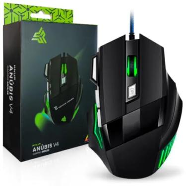 Imagem de Mouse Gamer 2400 DPI, 7 Botões Programáveis, LED RGB 7 Cores, USB, Design Ergonômico, Preto