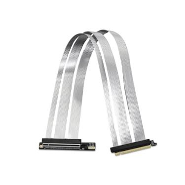 Imagem de GIGA-MEGA Cabo Riser PCIe 5.0 X16 Cabo de extensão GPU GEN5 Suporte vertical para placa Riser SSD Next RTX5090, GEN5 (35 cm)