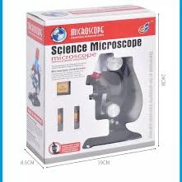 Imagem de Kit Microscopio Estudantil Aumento 100x 400x 1200x Led Com Acessorios Laboratorio Infantil