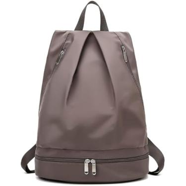 Imagem de Mochila De Ginástica Ultra-leve Bolsa De Ginástica Esportiva Bolsas De Fim De Semana Bolsas De Treino Para Mulheres E Homens Academias De Natação Hospital Com Bolso De Separa, Khaki