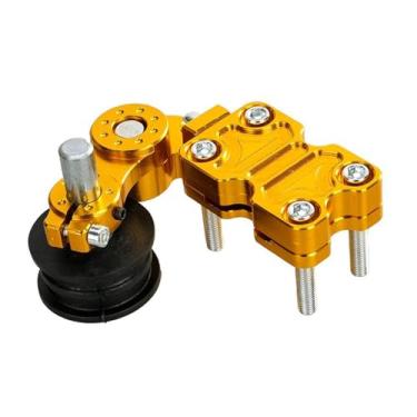 Imagem de Generic Ajustador de corrente de motocicleta em liga de alumínio, profissional, versátil, de alto desempenho, regulador e tensor, guia para motos de trilha, Amarelo