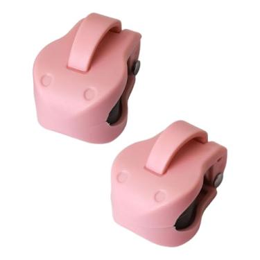 Imagem de RNXRZANK 2x Correias de Suporte de Haste de Ing Clipes de Amarração de Poste Protetor de Envoltório de Bola Fixa para Transporte No Solo Armazenamento Garagem, Rosa, Tamanho real