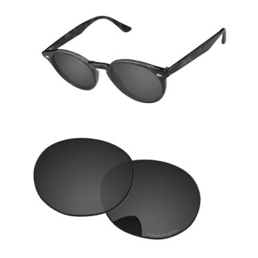 Imagem de PapaViva Lentes de substituição compatíveis com óculos de sol Ray-Ban RB2180 49 mm preto sólido polarizado