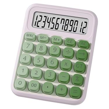 Imagem de Calculadora de interruptor mecânico com tela LCD grande de 10 dígitos, calculadora básica com botão grande, almofada antiderrapante, cálculo preciso para mesa de escritório, casa, escola - verde