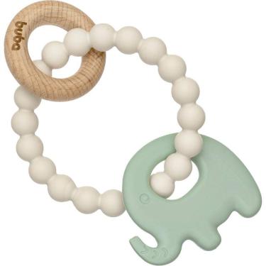 Imagem de Mordedor E Bambu Elefante Massageia Gengiva Verde 18851 Buba