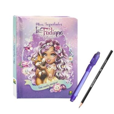Imagem de Diário Livro Meus Segredinhos Roxo Com Caneta Mágica +Lápis - Todolivr