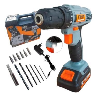 Imagem de Furadeira parafusadeira sem fio de 10mm NKF FP12X + accesorios com maleta de transporte 127/220V 50Hz/60Hz