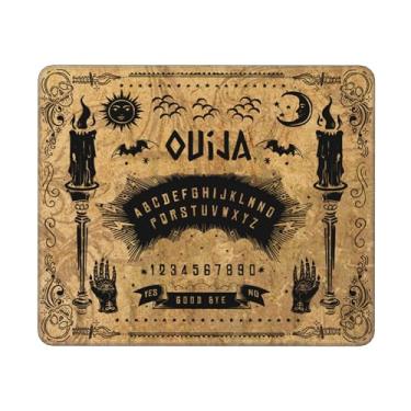 Imagem de Ouija Mouse Pad, acessórios de mesa retrô vintage, tapete de mouse para decoração de sala de jogos 30 x 25 cm (amarelo)