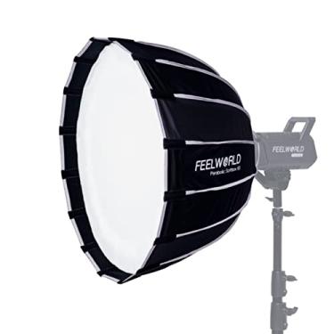 Imagem de FEELWORLD Softbox parabólico profundo portátil FSP60, 60 cm 23,6 polegadas para FEELWORLD FL125D FL125B FL225D FL225B e outras luzes Bowens Mount estúdio de vídeo, para transmissão ao vivo