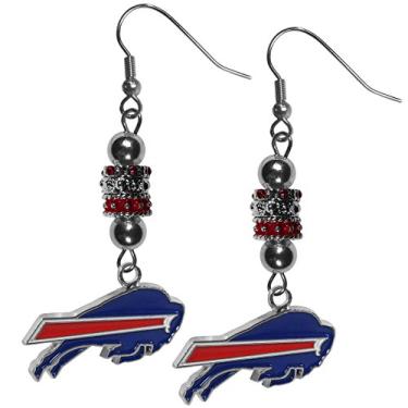 Imagem de NFL Siskiyou Sports Feminino Buffalo Bills Euro Bead Brincos Tamanho Único Cor de Equipe