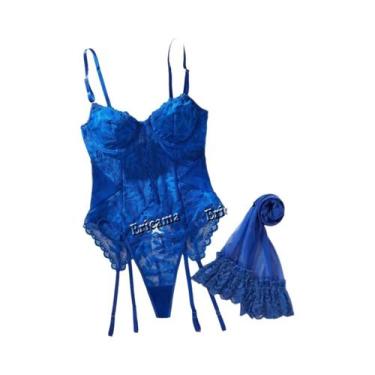 Imagem de Conjunto De Lingerie Sexy Com Renda, Sutiã E Calcinha, 3 Peças, Transp