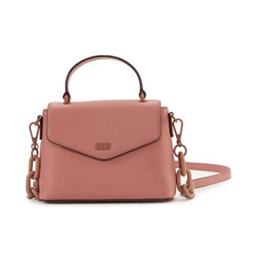 Imagem de DKNY Bolsa transversal feminina Frankie com alça superior, Terra, One Size