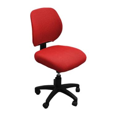 Imagem de Lzyjckh Capa para Cadeira de Escritório 2 Peças, Protetores de Capa Elástica Moderna e Minimalista, Capas Elásticas para Encosto de Cadeira Giratória e Mesa de Computador,Red