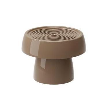 Imagem de BANDEJA REDONDA ALEGRA 20 CM + PÉ (VASO) 15 CM - NOZ MOSCADA - Produfe