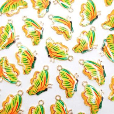 Imagem de Pingente Borboleta Metal Amarelo 16x25mm 10pçs 50g Colar Pulseira - Ma