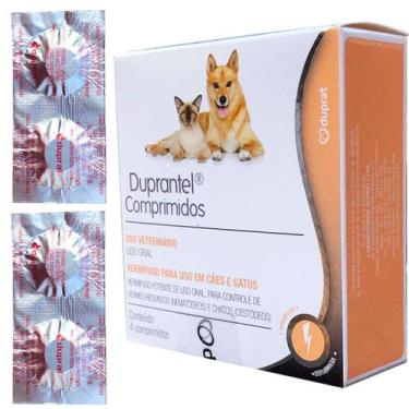 Imagem de Duprantel Vermifugo Cães Gatos 4 Comprimidos Duprat