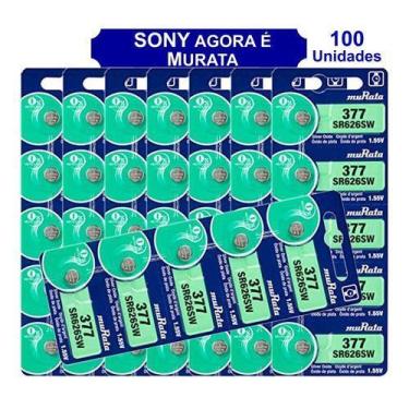 Imagem de 100 Baterias Sony 377 Sr626sw Original Lr626 177 Ag4