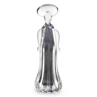 Imagem de Anjo Em Cristal Murano Cinza - São Marcos 32cm