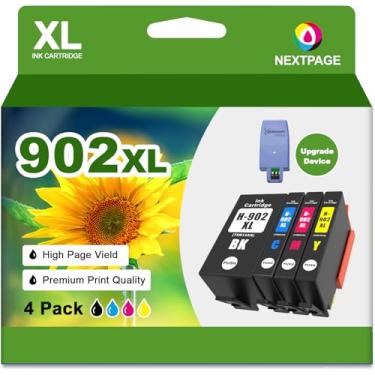 Imagem de Cartuchos de tinta 902XL para impressoras HP compatíveis com cartuchos de tinta HP 902XL 920 XL, pacote combo para impressora Officejet Pro 6978 6968 6974 Officejet 6951 6954 (preto ciano magenta