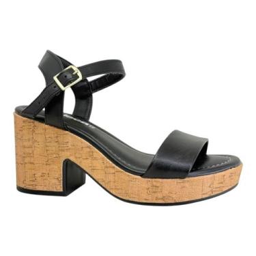 Imagem de Sandália Moleca Salto Flatform Medio Feminina Conforto 5549102, 36
