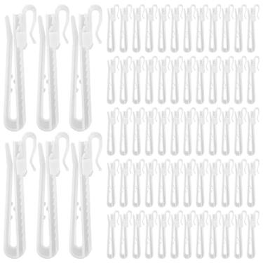 Imagem de 150 ganchos ajustáveis para cortina, ganchos de plástico plissados, ganchos de cortina, ganchos de cortina de chuveiro para cortina de janela, cortina de porta e cortina de chuveiro