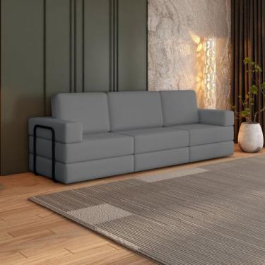 Imagem de Sofá Cama à Vácuo 3 Lugares Linha Modular Flip Magic - Arte Cúbica Est