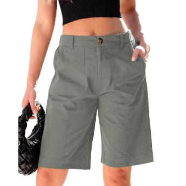 Imagem de Shorts, vestido luvamia para mulheres, verde de verão, solto com bolso