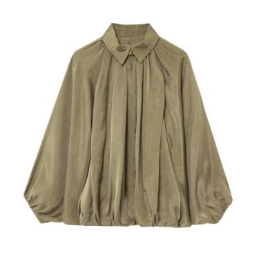 Imagem de Jaqueta feminina Xunger Puffed Bomber, tamanho grande, verde, tamanho 