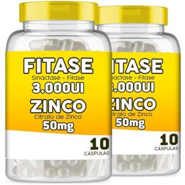 Imagem de Sinactase ( Fitase ) 3000Ui + Citrato De Zinco 50Mg 20 Caps - Extra Fo