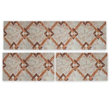 Imagem de Kit 3 Peças Jogo Cozinha Passadeira Manta Vinilico Laminado Marmore