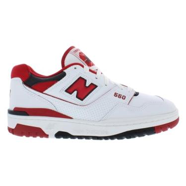 Imagem de New Balance Tênis infantil 237 V1 Bungee, Branco/Vermelho, 41