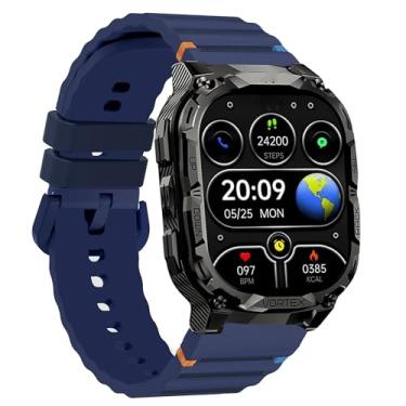 Imagem de Lamshaw Compatível com pulseiras Carbinox Vortex, nova pulseira de substituição ajustável de linha de tecido de silicone compatível com Carbinox X-Ranger, Vortex, Vesta Smart Watch (azul, pulseira de