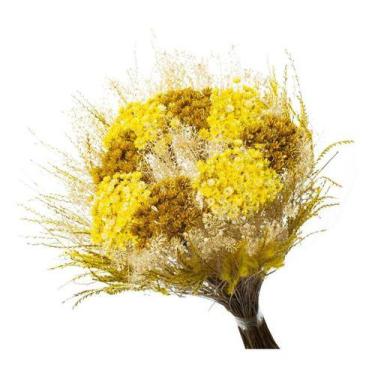 Imagem de Buque Flor Seca Desidratada Sementinha presente - Pense Flores, Amarel