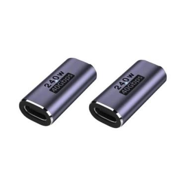 Imagem de Cabo Adaptador USB C Para USB C 40Gbps OTG NNBILI Para Laptop Thunderb