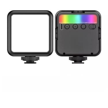 Imagem de VL49 RGB Luz de LED para Fotos e Vídeos – 2500K-9000K Bicolor + RGB – Bateria 2000mAh – Estrutura Preta