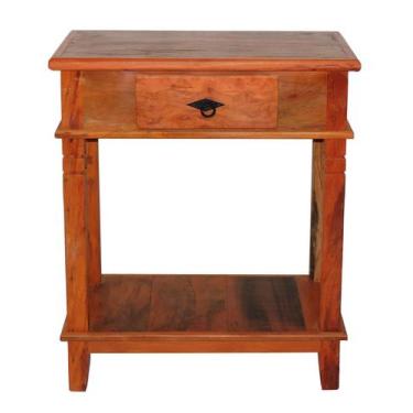 Imagem de Aparador 70 cm Madeira Demolição 1 Gaveta e Prateleira NaturaL - MHM M