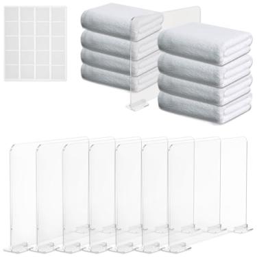 Imagem de ZLHETWT Divisória organizadora de bolsa, separador de roupas, divisor de prateleira de armário, separador de prateleira de armário, divisor versátil de armazenamento de bolsa, economia de espaço para