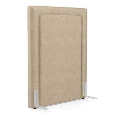 Imagem de Cabeceira Cama Box Solteiro Alba 90cm com Frame Veludo Bege - Abmaza