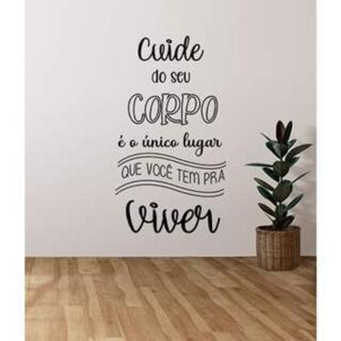 Imagem de Adesivo De Parede Frase Cuide Do Seu Corpo
