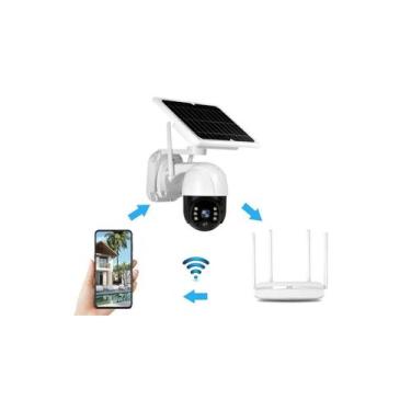 Imagem de Câmera de segurança externa solar Wifi HD 1080p com aplicativo ICSEE -