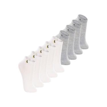 Imagem de Kit 9 Pares de Meias Infantil Cano Curto Lupo 2725-005 Colorido, Cinza