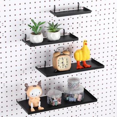 Imagem de Prateleiras Pegboard Lineshading 4 peças com suportes de prateleira de