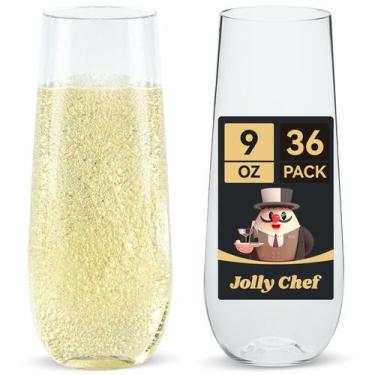 Imagem de Taças de champanhe JOLLY CHEF de plástico sem haste 270 ml (pacote com