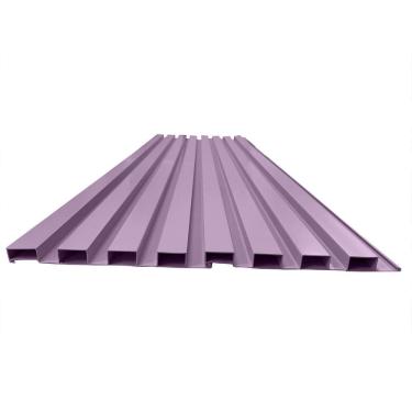 Imagem de Painel Ripado de Pvc em Placa 100cm X 15cm 7 Placas = 1m² com 2 Acabamentos em L de 105cm Bariri - caixa com 7 Unidade - Roxo