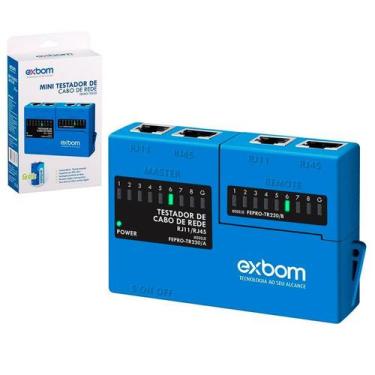 Imagem de Mini Testador de Cabo de Rede RJ45 e RJ11 - Exbom